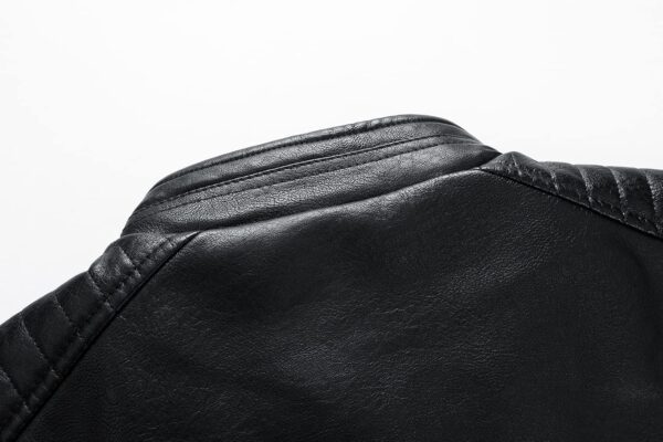 Womleys Mens Casual Stand Collar Faux Leather Jacket Biker Motorcycle Jackets