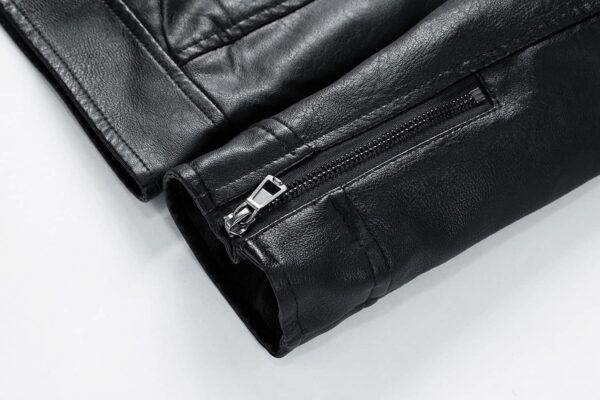 Womleys Mens Casual Stand Collar Faux Leather Jacket Biker Motorcycle Jackets